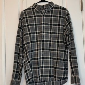 Grey Flannel Plaid Mens Size M